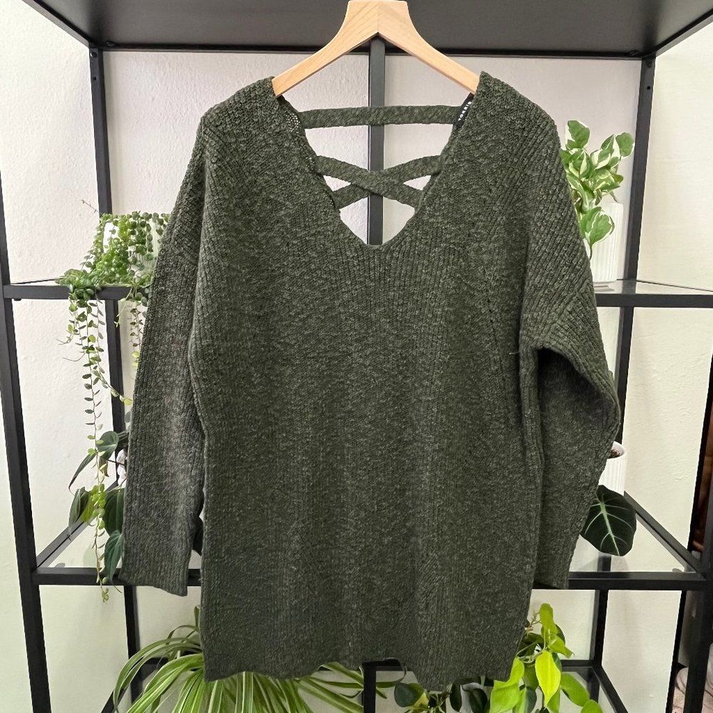 New Torrid Olive Green Knit Sweater - Size 2X